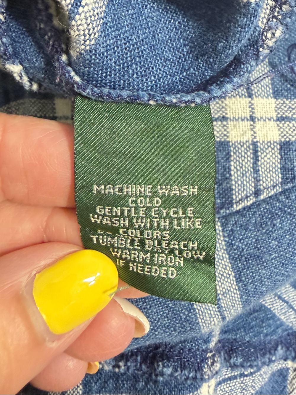 Lauren Ralph Lauren Blue Plaid Patchwork Linen Midi Skirt 14 - Picture 9 of 12